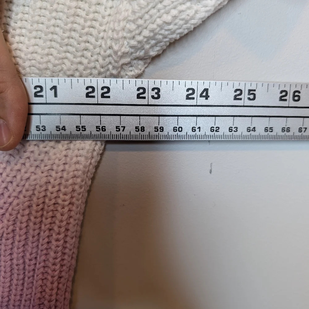 Ann Taylor Purple & White Ombre Knit Button Front Cardigan Woman Medium - Picture 9 of 10